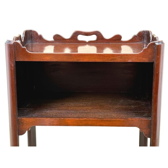 Antique Georgian Mahogany Nightstand, 1760 For Sale - Image 6 of 11