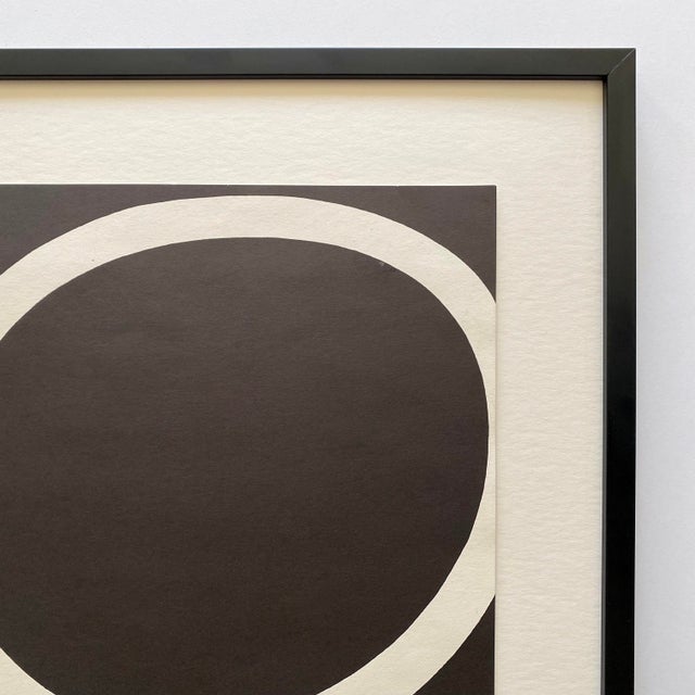 Ellsworth Kelly Vintage 1959 Mid Century Modernist Lithograph Print " Running White " Framed Minimalist Exhibition Poster For Sale - Image 12 of 18