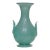 Antique Murano Avem 1932 Pulegoso Teal Green Bubbles Italian Art Deco Glass Footed Flower Vase For Sale