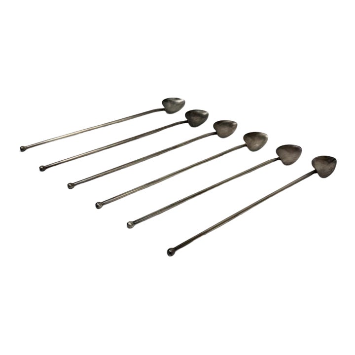 Vintage Mid-Century Italian Heart-Shaped Sipper Straw Spoons - Set of 6 ...