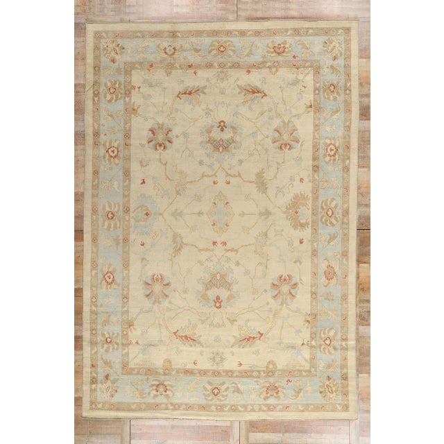 Vintage Modern Turkish Oushak Rug - 10'01 X 14'09 For Sale - Image 10 of 10