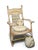 Late 19th Century Vintage Hand-Painted Nursery Rocking Set: Gold Accent Cradle & Rocking Chair For Sale - Image 5 of 11