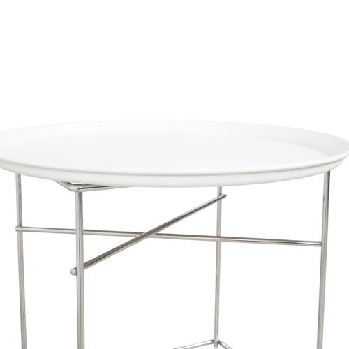 Fat-Fat Coffee Table in White Plastic and Chrome Frame by Patricia Urquiola for B&B Italia For Sale - Image 6 of 14