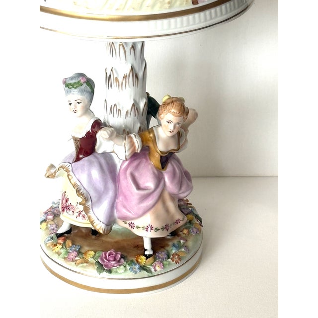 Porcelain Lithophane Table Lamp from PMP Plaue von Schierholz, 1950s For Sale - Image 4 of 18