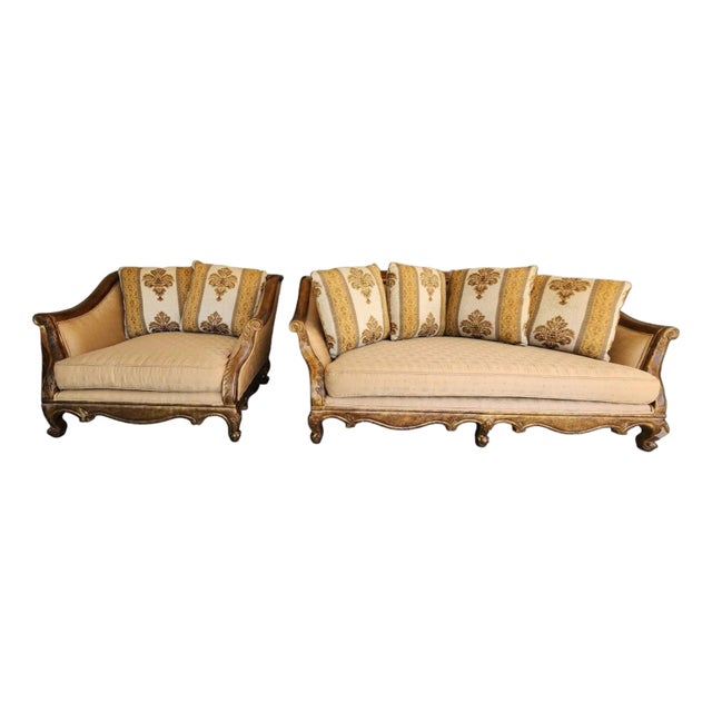French Style Sofa and Loveseat For Sale