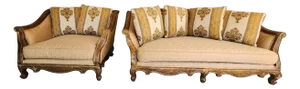 French Style Sofa and Loveseat
