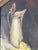 Vintage Floral & Pitcher Still Life Oil Painting on Masonite - Framed For Sale - Image 11 of 13