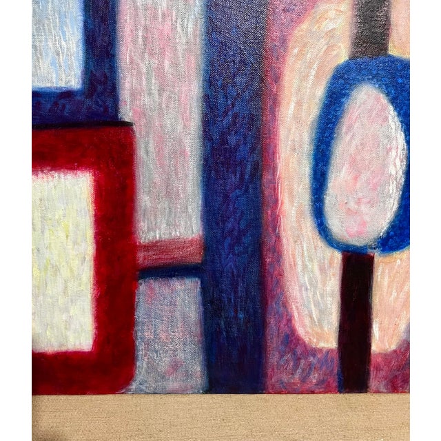 Bernard Segal, Mod Abstract Expressionist Oil Painting Bernard Segal New Hope PA Modernist Art, 1969 For Sale In Miami - Image 6 of 16