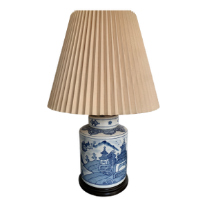 Vintage Blue & White Chinoiserie Table Lamp