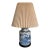 Vintage Blue & White Chinoiserie Table Lamp With Shade For Sale