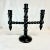 This is a stunning Mexican wooden Candelabra. It has three hand-turned candle holders with bobble arms and extensions....