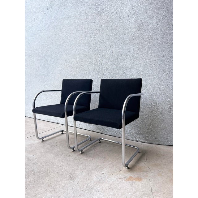 Vintage Black Bauhaus Style Chairs a Pair Chairish