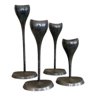 Kronen Tulip Candle Holders, Set of 4, Denmark For Sale