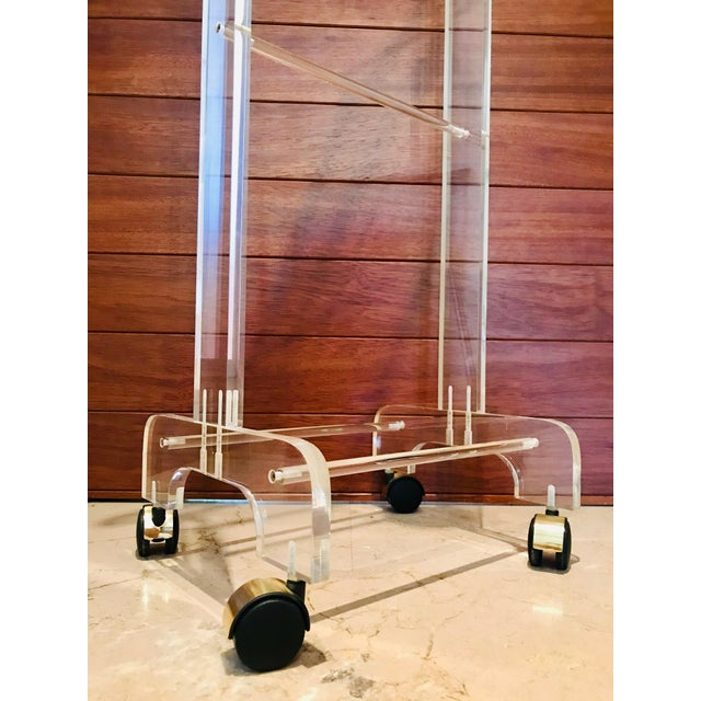 Mid 20th Century Modern Lucite Valet Stand Dressboy with Wheels For Sale - Image 4 of 18
