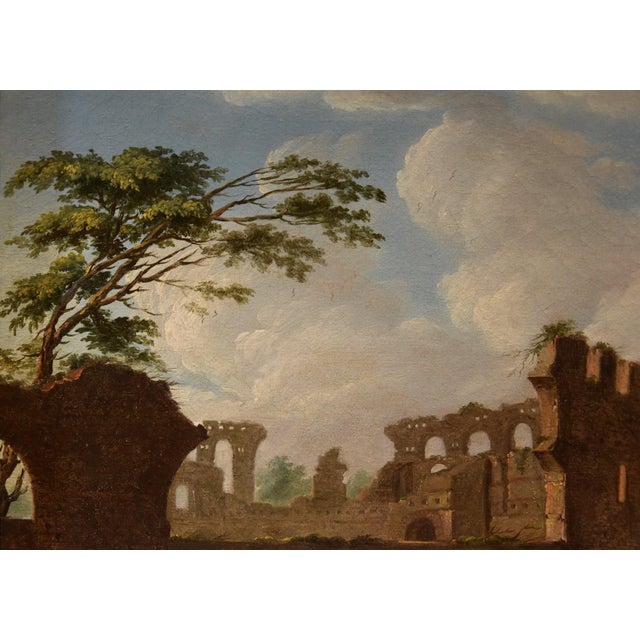 Giacomo Van Lint, Roman Forum, 1750, Oil on Canvas, Framed For Sale - Image 7 of 16