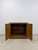 Wood MCM Cabinet Brass Pulls Checker Panel Doors Vintage Mid-Century Storage For Sale - Image 7 of 8