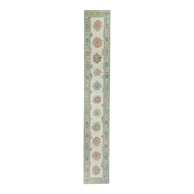 Turkish Oushak Runner Rug 2'10" x 18'9" #17360 For Sale