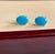 10 Ct Oval Natural Sleeping Beauty Turquoise Stud Earrings 14 K Yellow Gold For Sale - Image 13 of 18