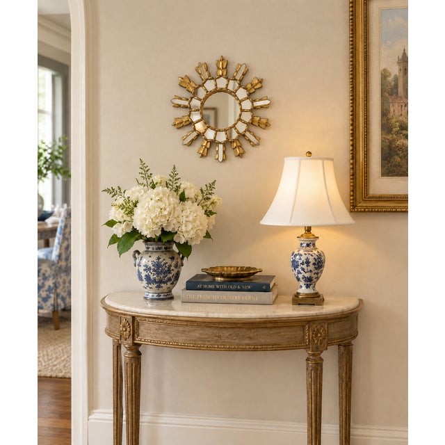 Mid 20th Century 12" French Giltwood Sunburst Mirror With Mirror Inlays For Sale - Image 17 of 17