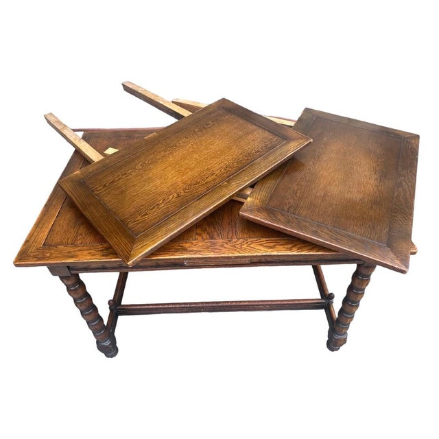 Antique Lifetime Grand Rapids Arts and Crafts Oak Dining Table Circa