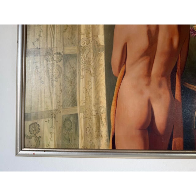 1960s Nat Krate (1918–2013) “The Awakening” Original Oil on Canvas Painting in Silver Wood Frame For Sale In Miami - Image 6 of 18