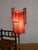 Italian Floor Lamp in Metal, Rattan, Brass and Red Acrylic attributed to Dal Vera, 1950s For Sale - Image 14 of 17