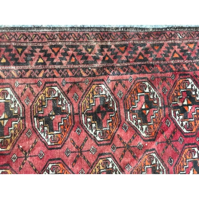 Textile Turkmen Bokhara Rug For Sale - Image 7 of 15
