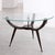 Italian Mid-Century Wood Coffee Table Glass in Style of Fontana Arte, 1950s For Sale - Image 6 of 8