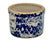 Unusual Antique American Blue Spongeware Decorated Kitchen Beater Jar - Circa Very Early 1900s For Sale - Image 11 of 18