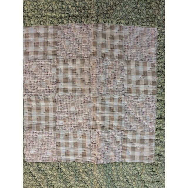 Hand-Stitched Patchwork Checkerboard Quilt For Sale In New York - Image 6 of 10
