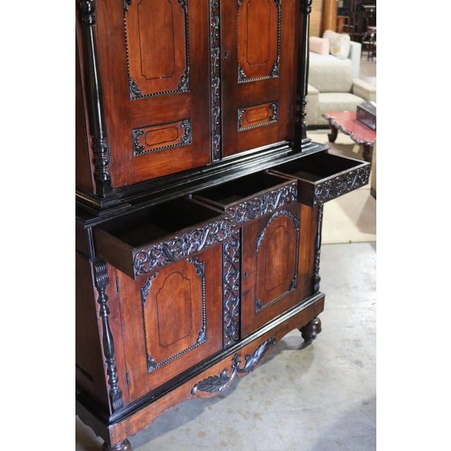 Satin Wood and Ebony Wood Cupboard For Sale In Los Angeles - Image 6 of 12