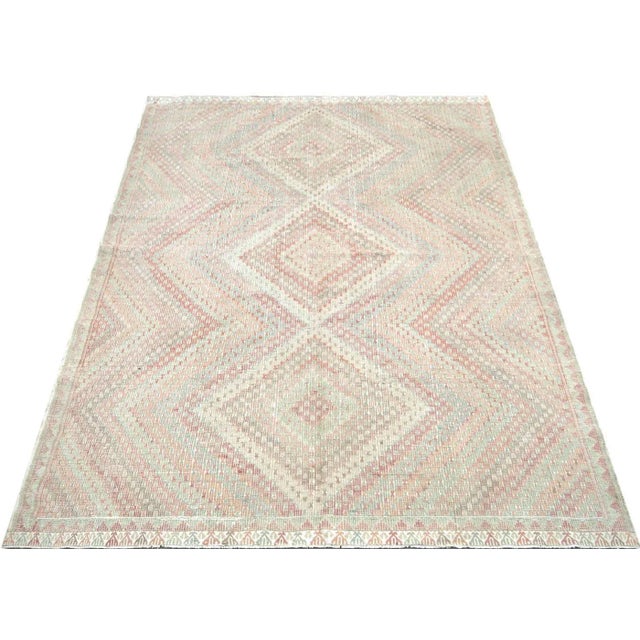 1950s 1950s Turkish Kilim Rug For Sale - Image 5 of 6