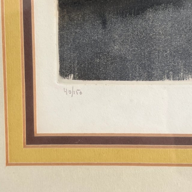 Vintage Impressionist Landscape Print Signed and Numbered 40/150 by Roger Hebbelinck (Belgium), Framed For Sale - Image 10 of 11