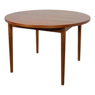 Mid-Century Round Teak Dining Table by Nils Jonsson for Hugo Troeds, Sweden, 1960s For Sale