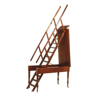 Antique English Metamorphic Library Steps Table For Sale