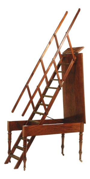 Antique English Metamorphic Library Steps Table