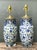 Vintage Asian Blue and White Floral Lamps - A Pair For Sale - Image 12 of 12