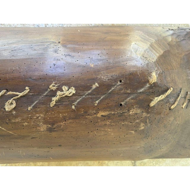 Antique Large Wooden Dough Bowl or Trencher Bowl, C. Early 20th Century For Sale - Image 15 of 16