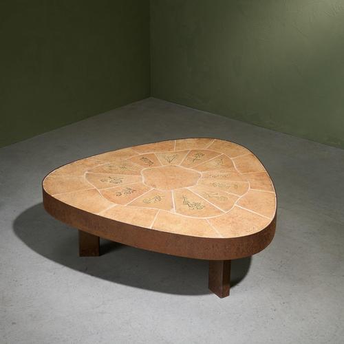 Shaped Coffee Table with Ceramic Tiles and Steel Frame from Barrois, France, 1960s For Sale - Image 11 of 11