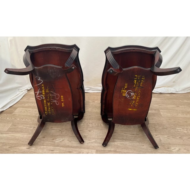1950s Art Deco Style Step Tables Two Tier Nightstands Embossed Leather by Stanwycke For Sale - Image 11 of 11