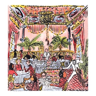 Palms Luncheon Print by Pauline De Roussy De Sales For Sale