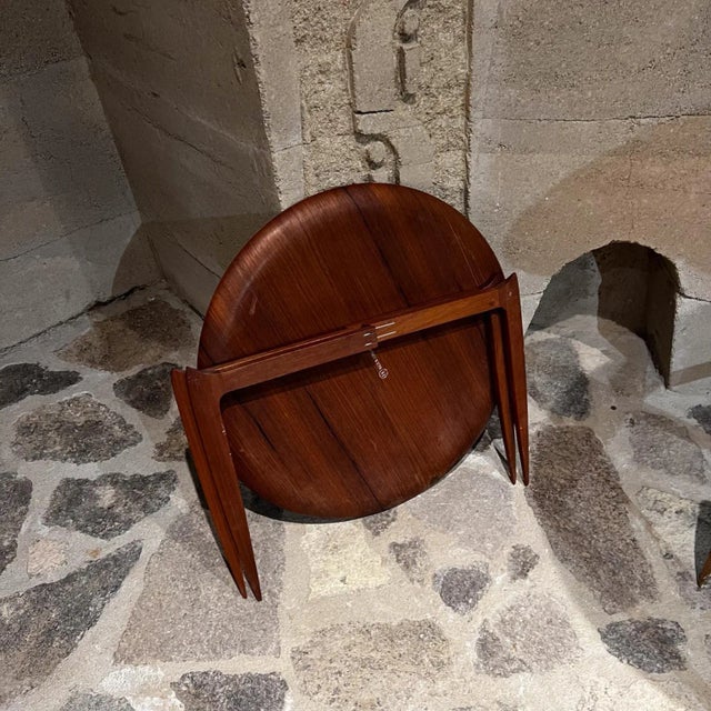 Brown Engholm & Willumsen for Fritz Hansen Teak Side Tables Pair Mid-Century Danish Modern For Sale - Image 8 of 9