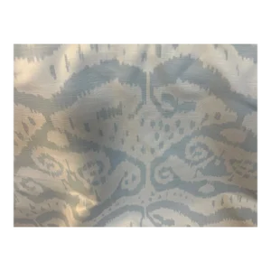 6 Yards Quardrille Fabrics Malaya Zibby Blue on White