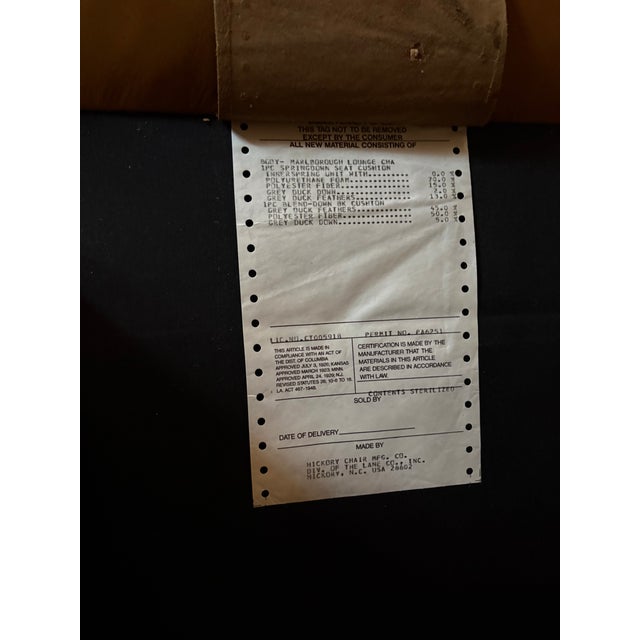 1990s Hickory Chair Leather Armchair For Sale - Image 10 of 13