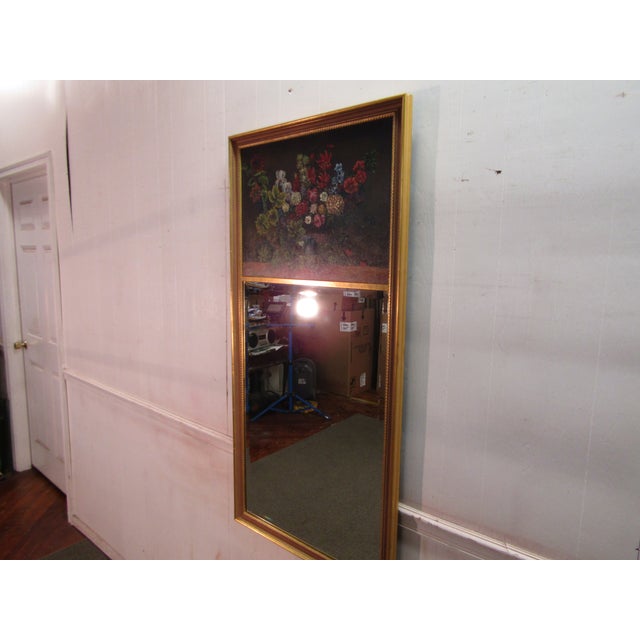Traditional Chelsea House Oil Painting on Canvas Gold Gilt Framed Mirror For Sale - Image 3 of 6
