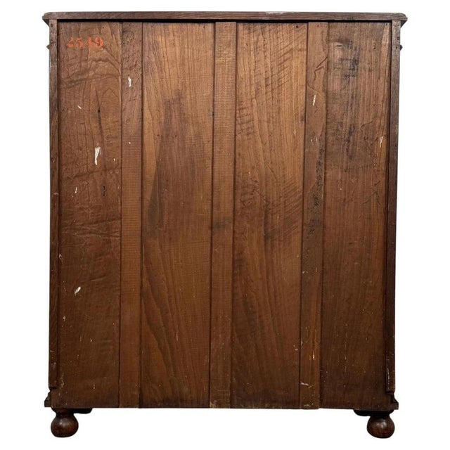 Early 20th Century Antique English Oak Glazed Display Cabinet For Sale - Image 9 of 12