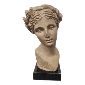 Global Views Greek Bust on Marble-Thalia Muse of Comedy