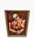 Red Late 20th Century Yuroz Cubist Figural Painting of Embracing Couple in Gilt Frame For Sale - Image 8 of 8