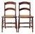 Antique Cane Seat Dining Chairs Pair For Sale