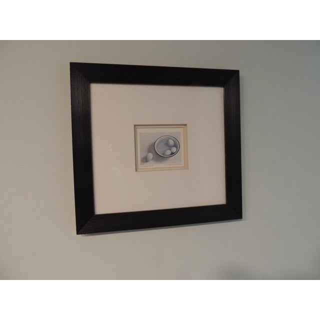 Contemporary Vintage Silver Gelatin Print Tittle "Submerged" Depicting Eggs on Pottery Bowl For Sale - Image 3 of 5